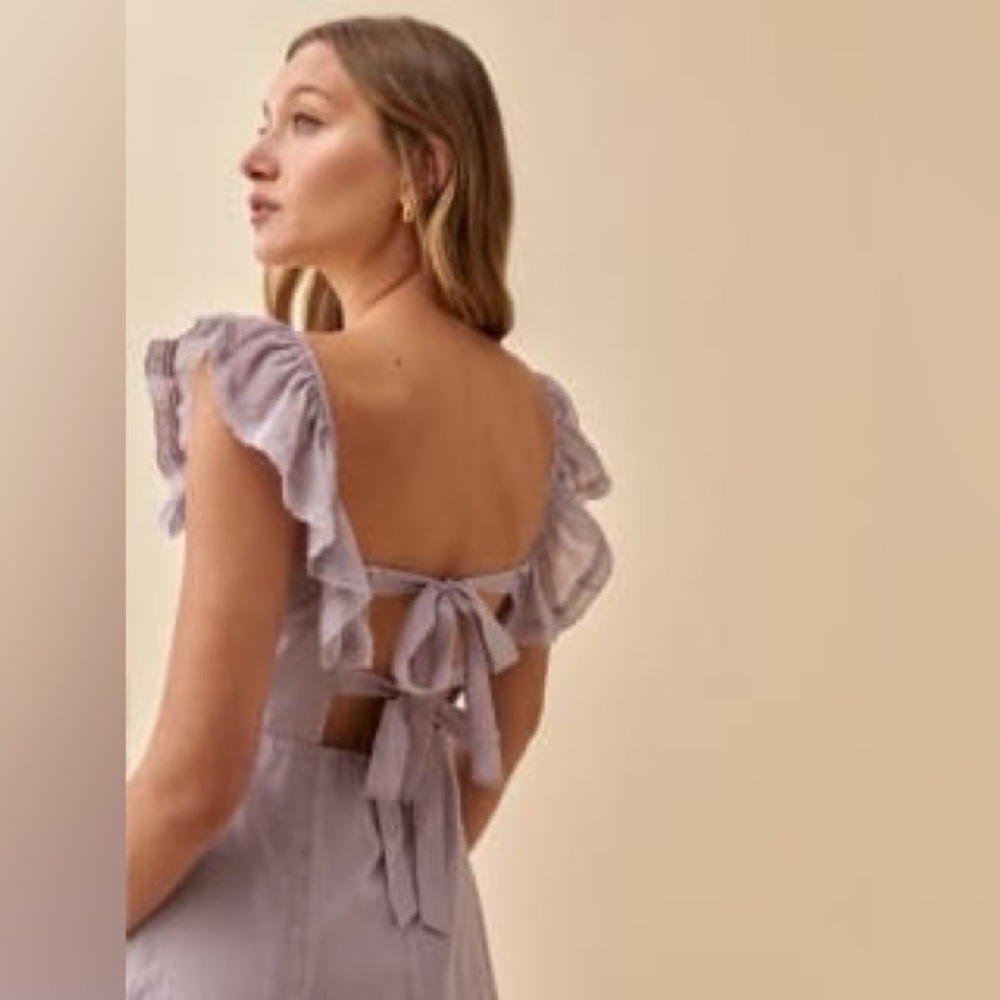Reformation midi length Tide Dress in lilac